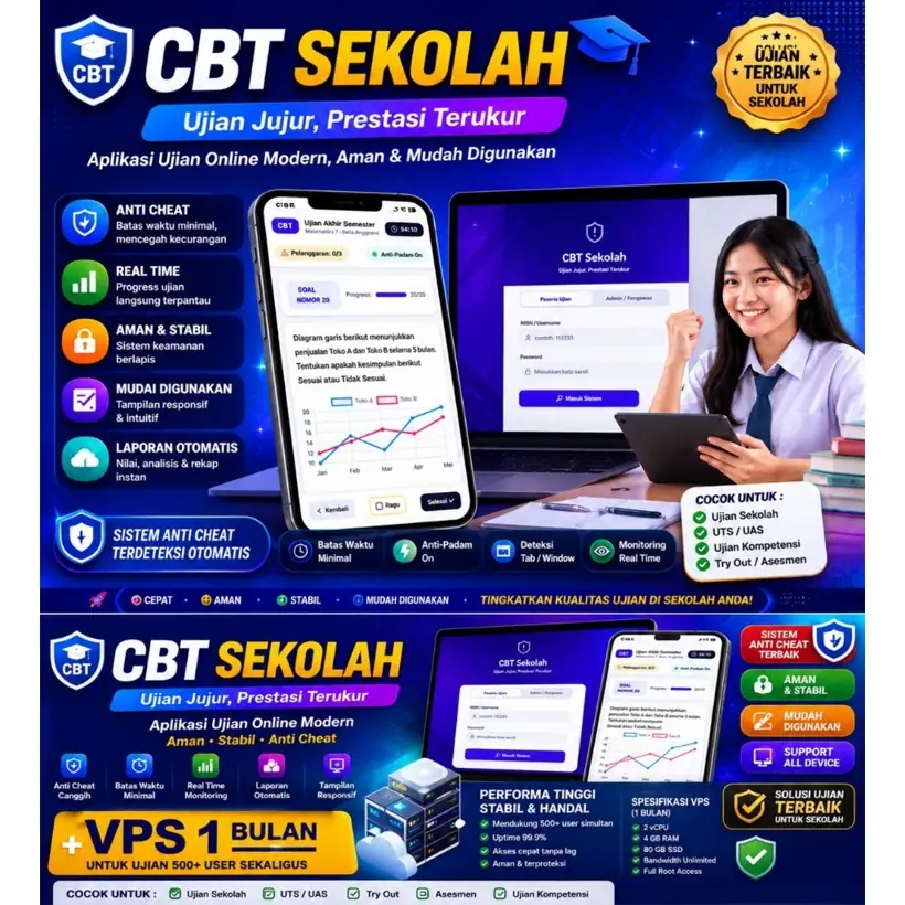 Aplikasi CBT TKA Sekolah Premium